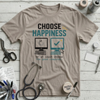 Choose Happiness T-Shirt - Heather Dust