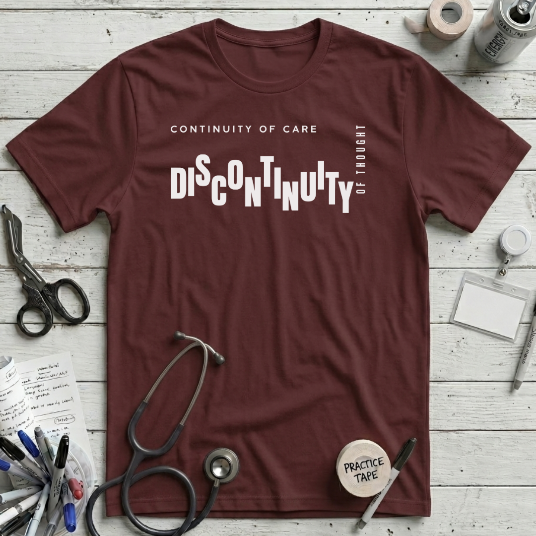 Continuity and Discontinuity T-Shirt – Maroon