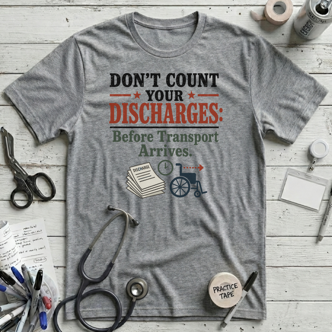 Count Discharges T-Shirt - Athletic Heather