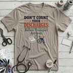 Count Discharges T-Shirt - Heather Dust