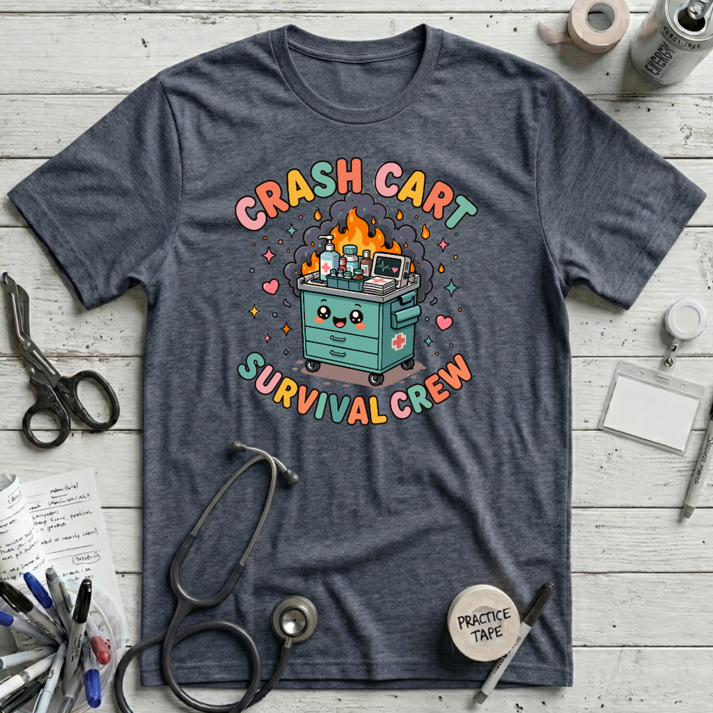 Crash Cart Crew T-Shirt - Heather Navy