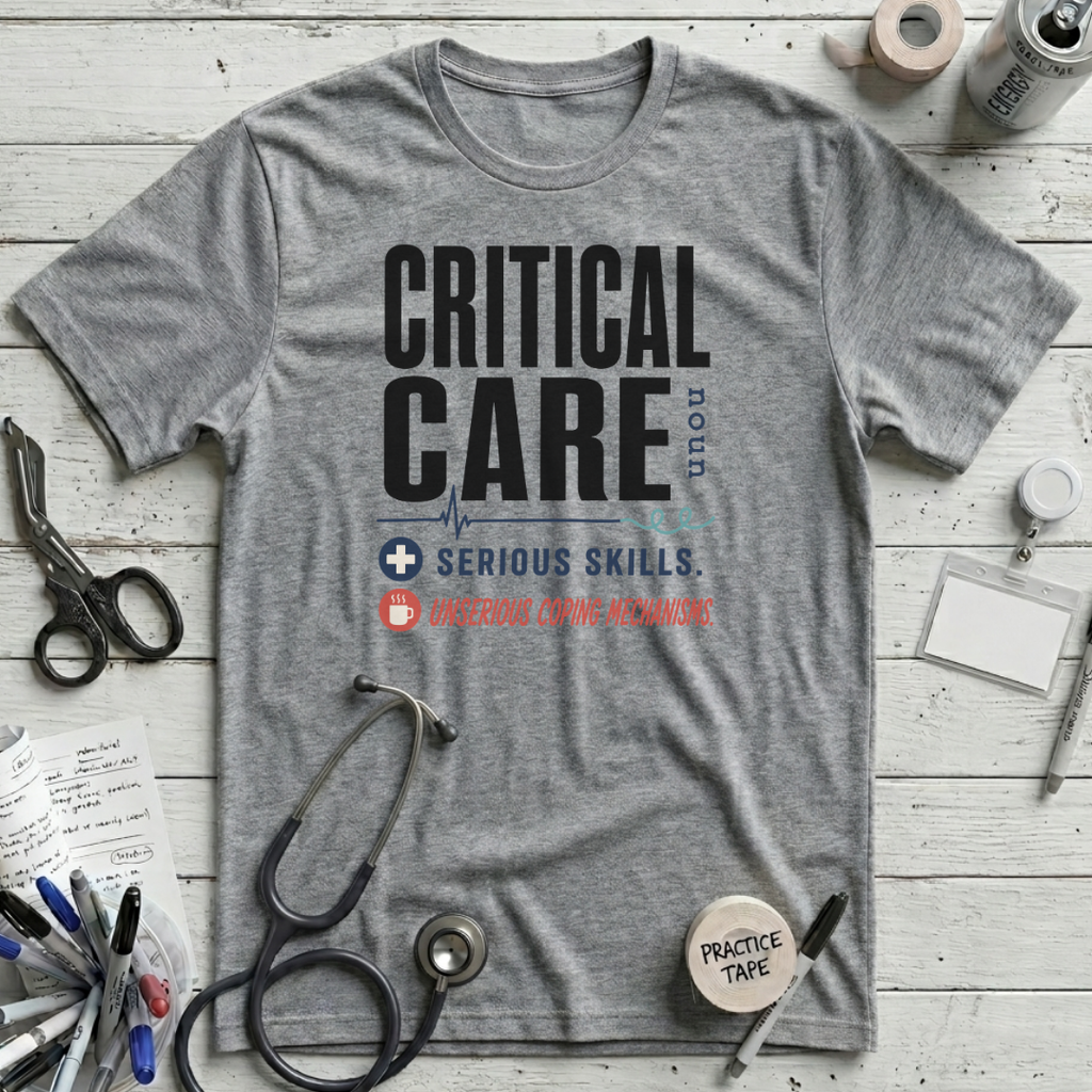 Critical Care Definition T-Shirt - Athletic Heather