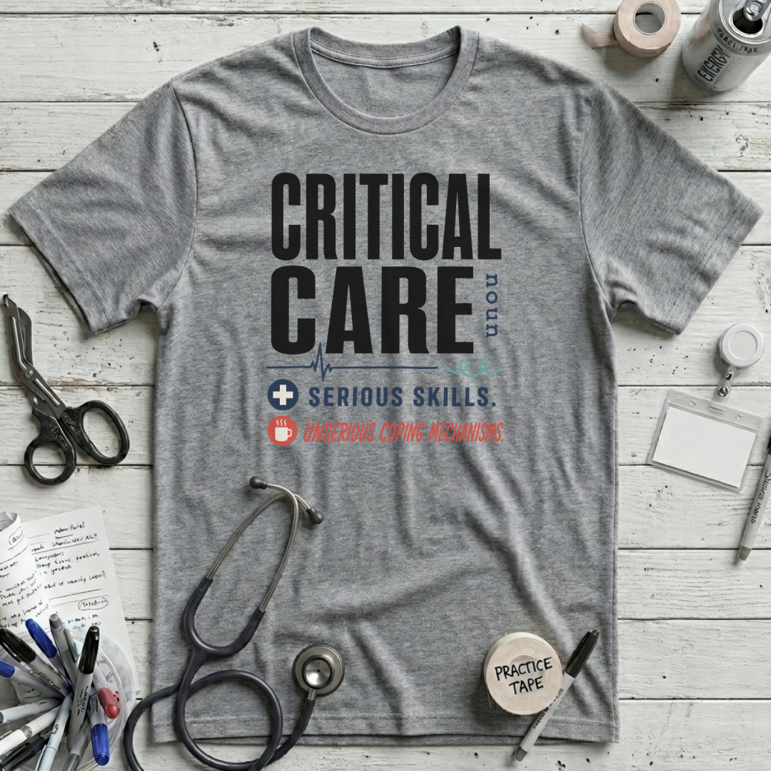 Critical Care Definition T-Shirt - Athletic Heather