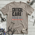 Critical Care Definition T-Shirt - Heather Dust