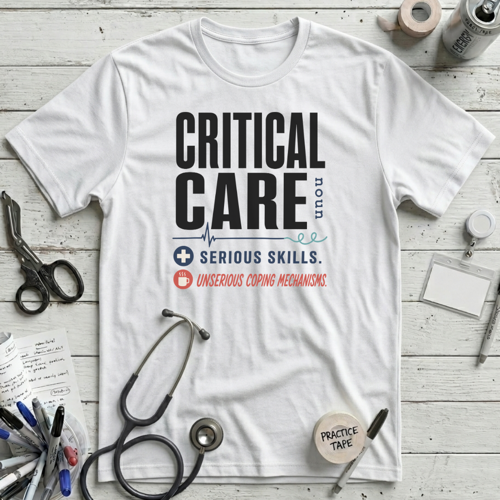 Critical Care Definition T-Shirt - White