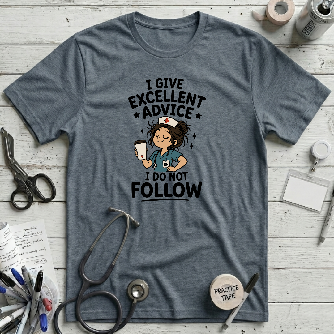 Excellent Advice T-Shirt - Heather Slate