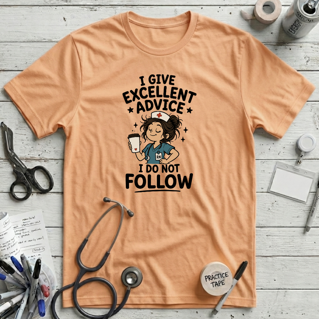 Excellent Advice T-Shirt - Peach