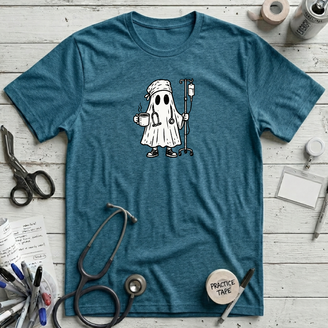 Ghost of Nurses T-Shirt – Deep Teal