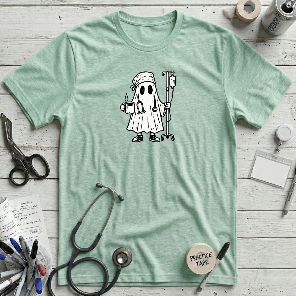 Ghost of Nurses T-Shirt – Heather Mint