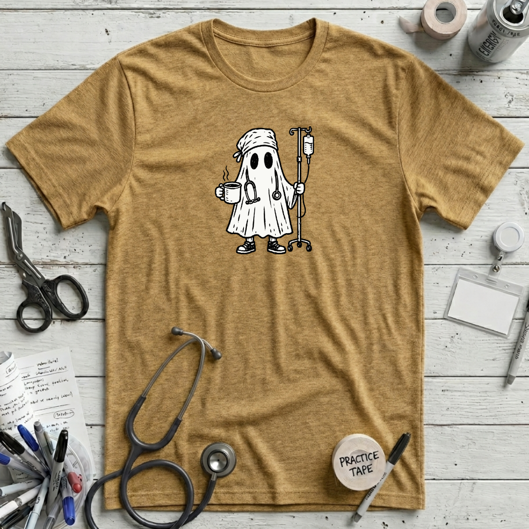 Ghost of Nurses T-Shirt – Heather Mustard
