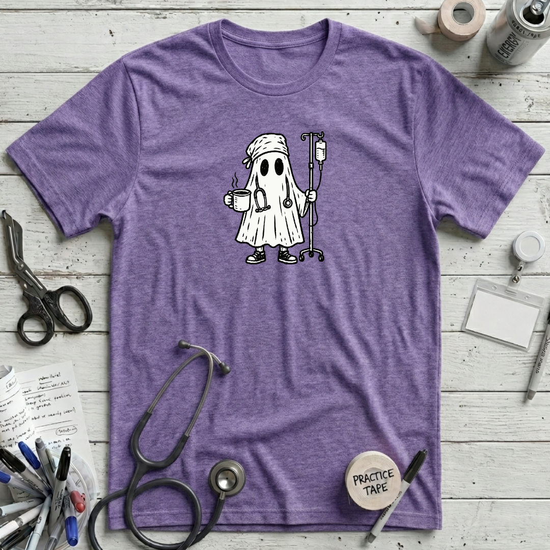 Ghost of Nurses T-Shirt – Heather Team Purple