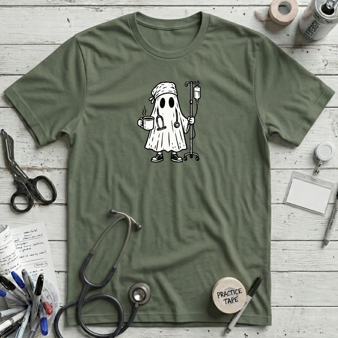 Ghost of Nurses T-Shirt – Military Green