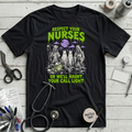Ghostly Nurses Haunt T-Shirt – Black