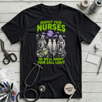 Ghostly Nurses Haunt T-Shirt – Black