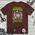 Ghostly Nurses Haunt T-Shirt – Maroon