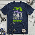 Ghostly Nurses Haunt T-Shirt – Navy