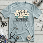 Good Vibes Only T-Shirt - Heather Prism Ice Blue