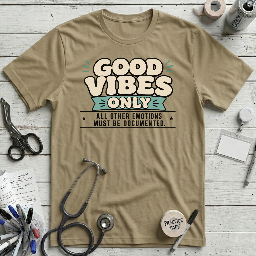 Good Vibes Only T-Shirt - Tan