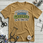 Grass is Greener T-Shirt - Heather Mustard