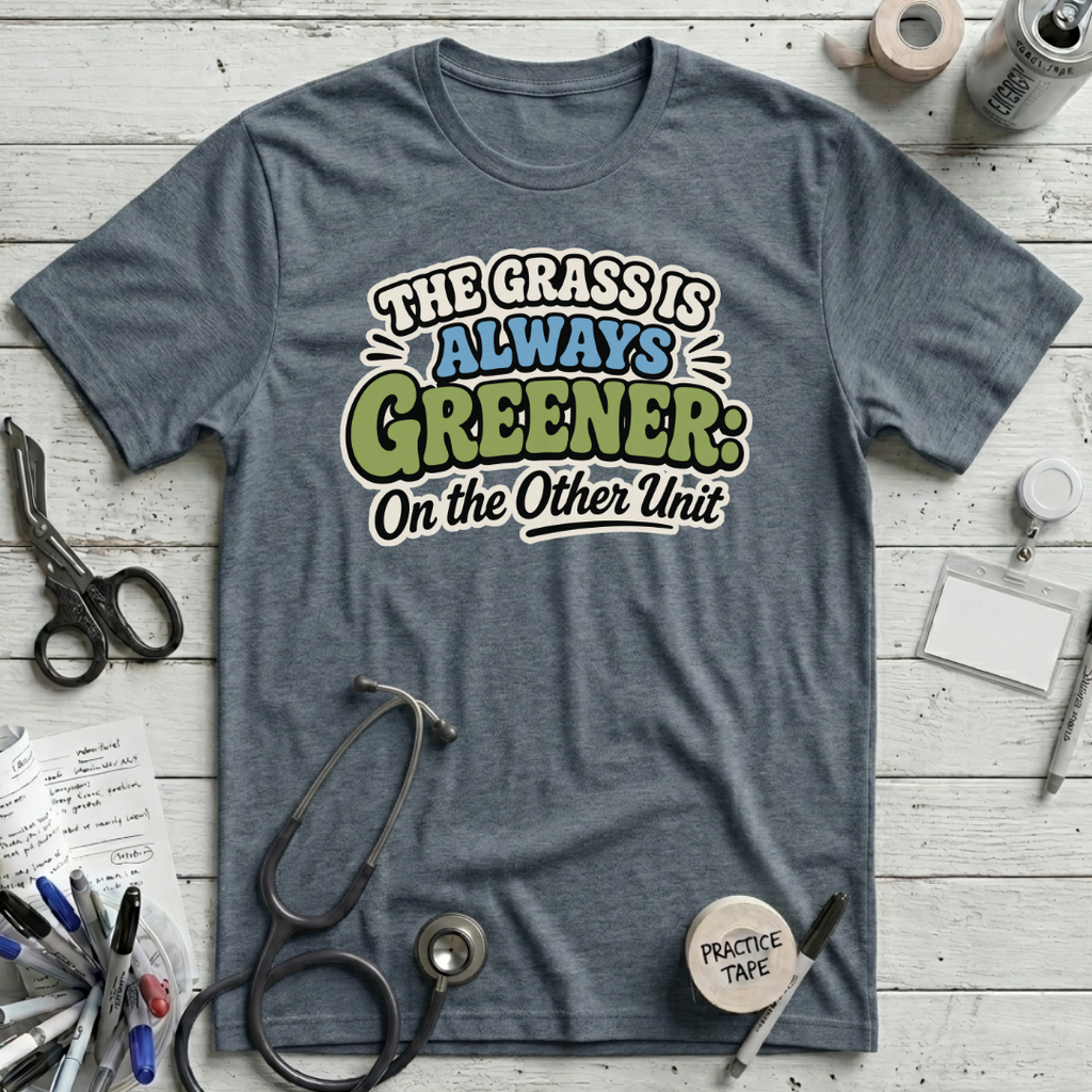 Grass is Greener T-Shirt - Heather Slate