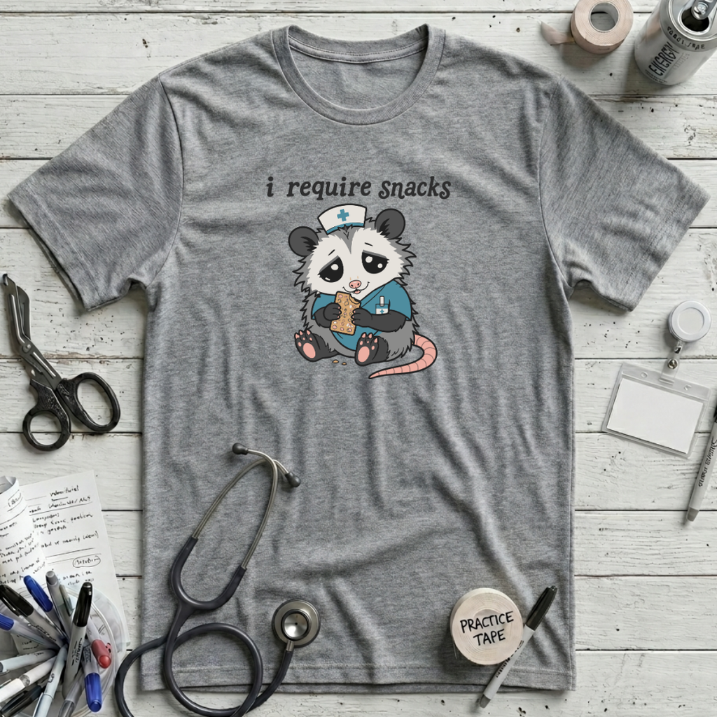I Require Snacks T-Shirt - Athletic Heather