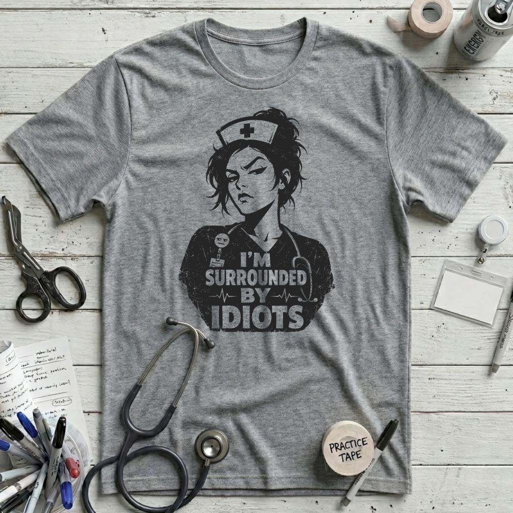 Idiots T-Shirt - Athletic Heather