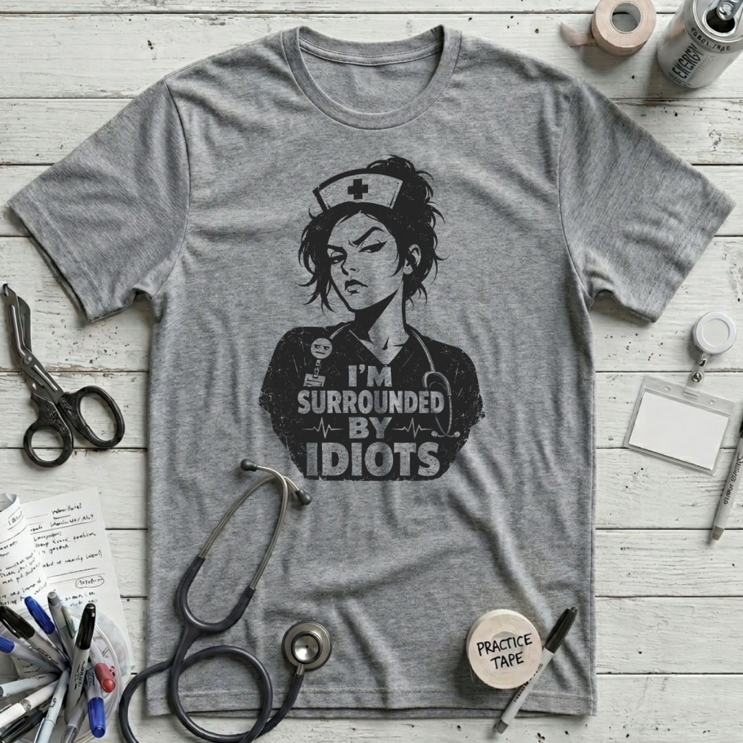 Idiots T-Shirt - Athletic Heather