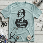 Idiots T-Shirt - Heather Ice Blue