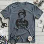 Idiots T-Shirt - Heather Slate