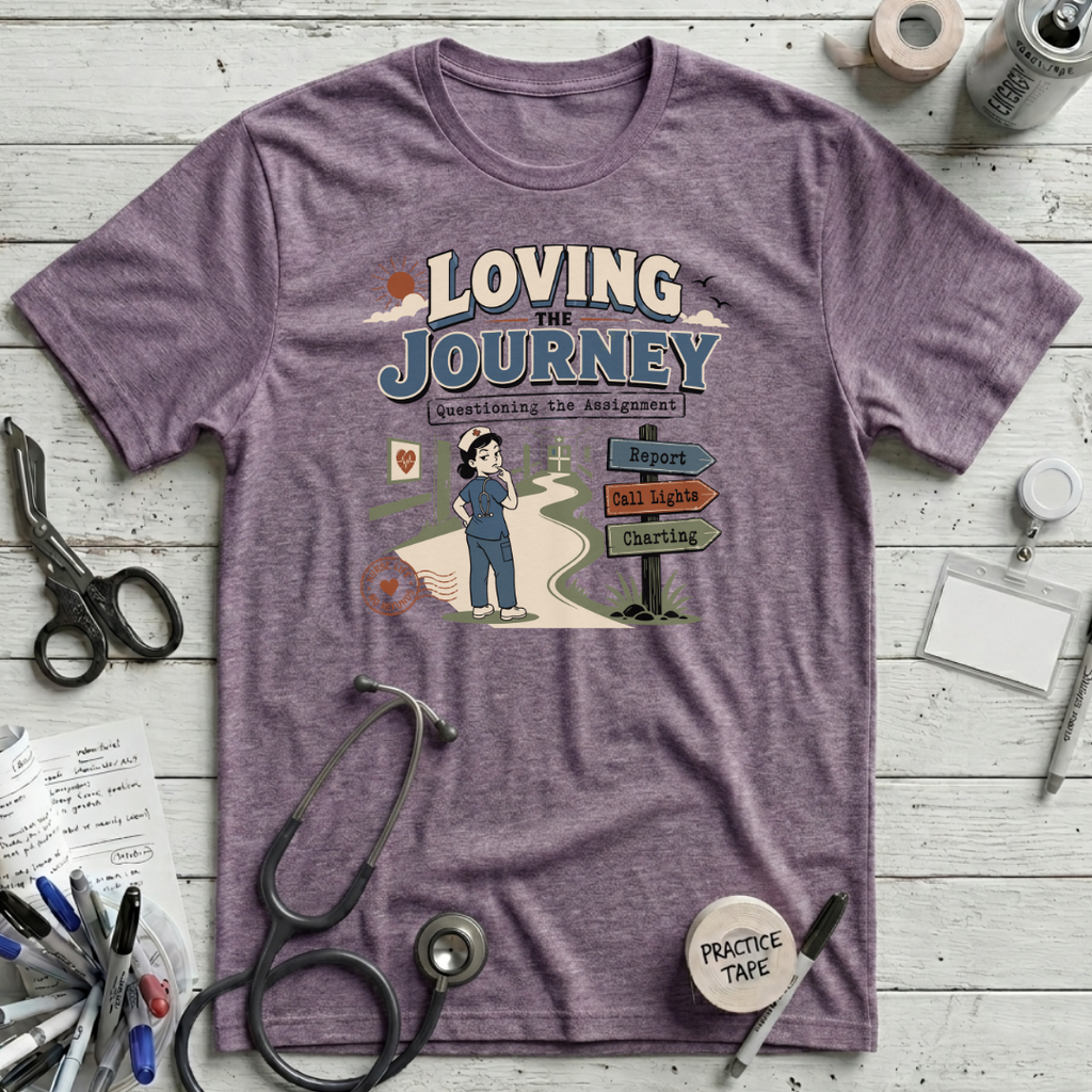 Loving the Journey T-Shirt - Heather Purple