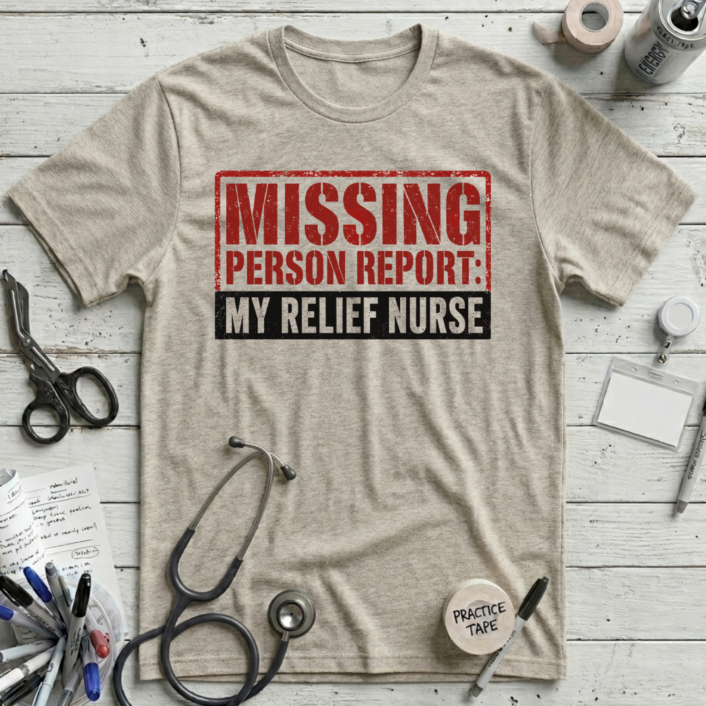 Missing Person T-Shirt - Heather Prism Natural