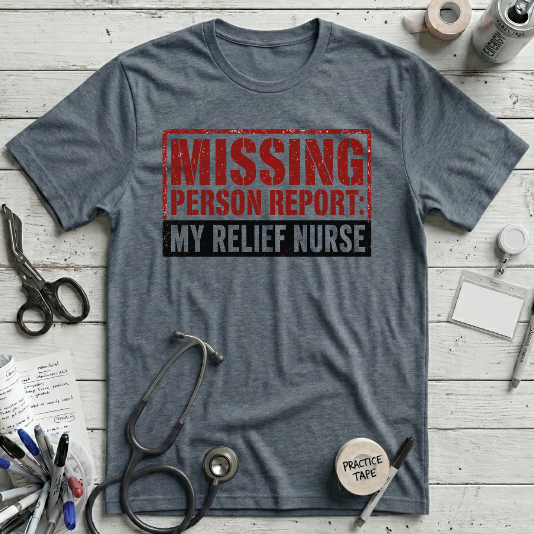 Missing Person T-Shirt - Heather Slate