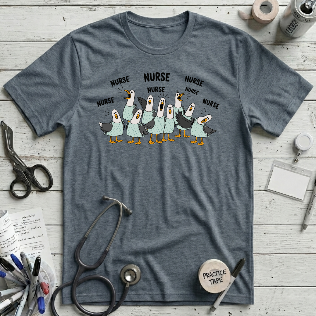 Nurse Nurse T-Shirt - Heather Slate