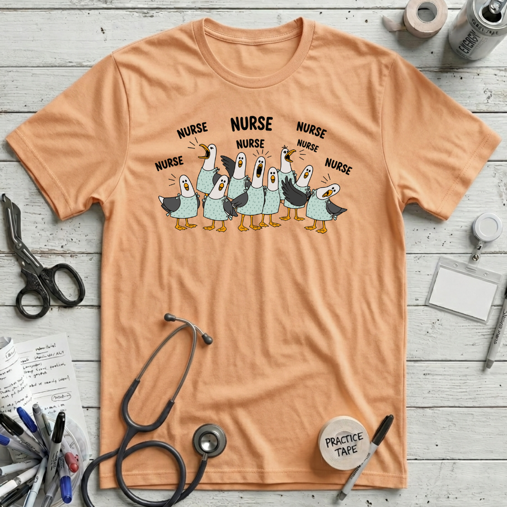 Nurse Nurse T-Shirt - Peach