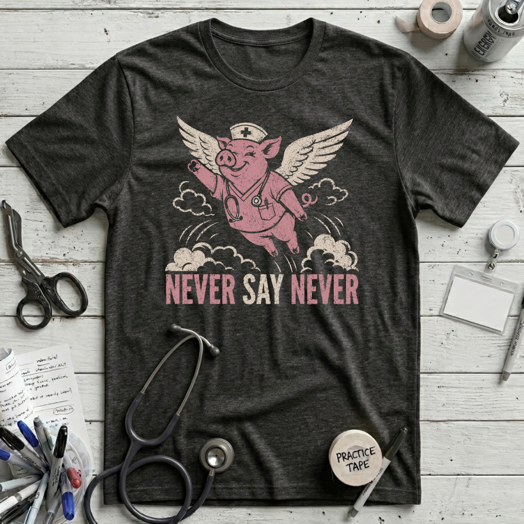 Nurses Fly T-Shirt - Black Heather