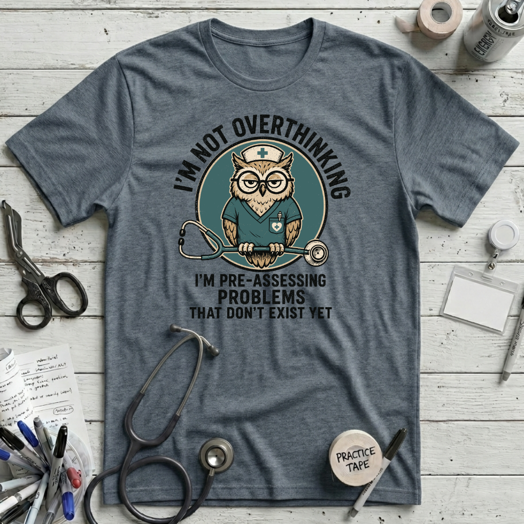 Overthinking T-Shirt - Heather Slate