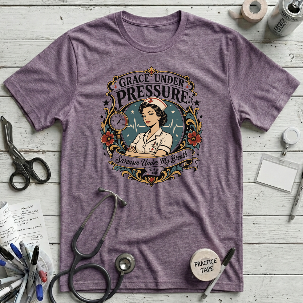 Sarcasm Under My Breath T-Shirt - Heather Purple