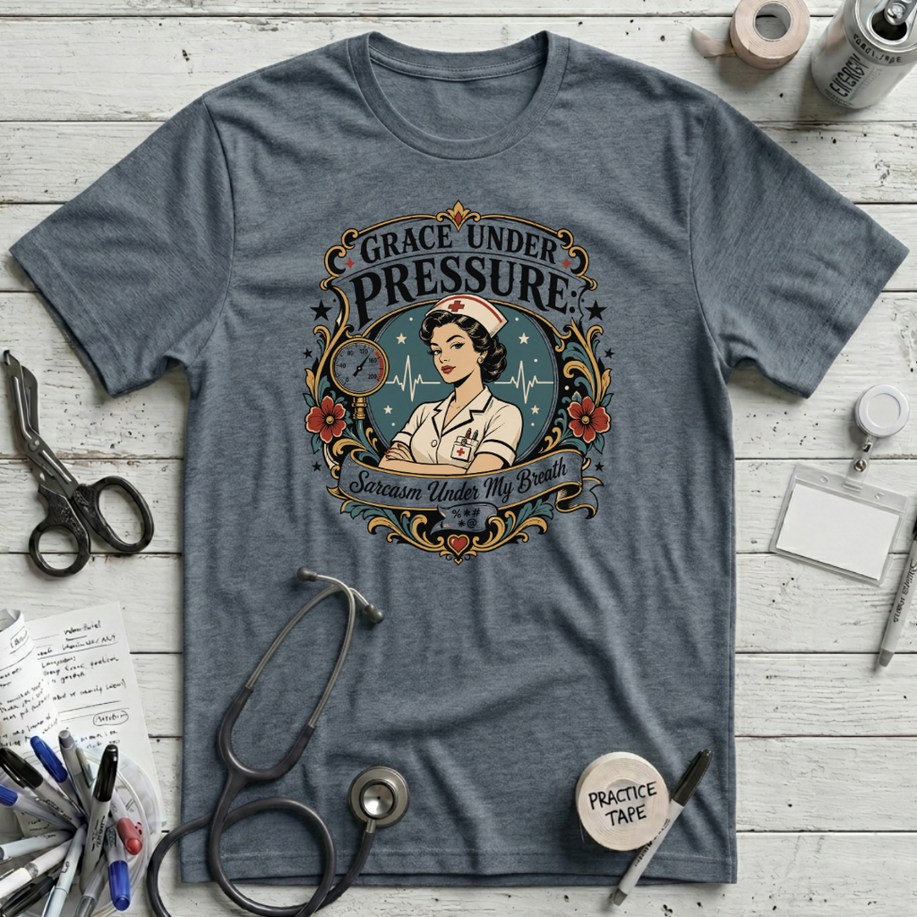 Sarcasm Under My Breath T-Shirt - Heather Slate