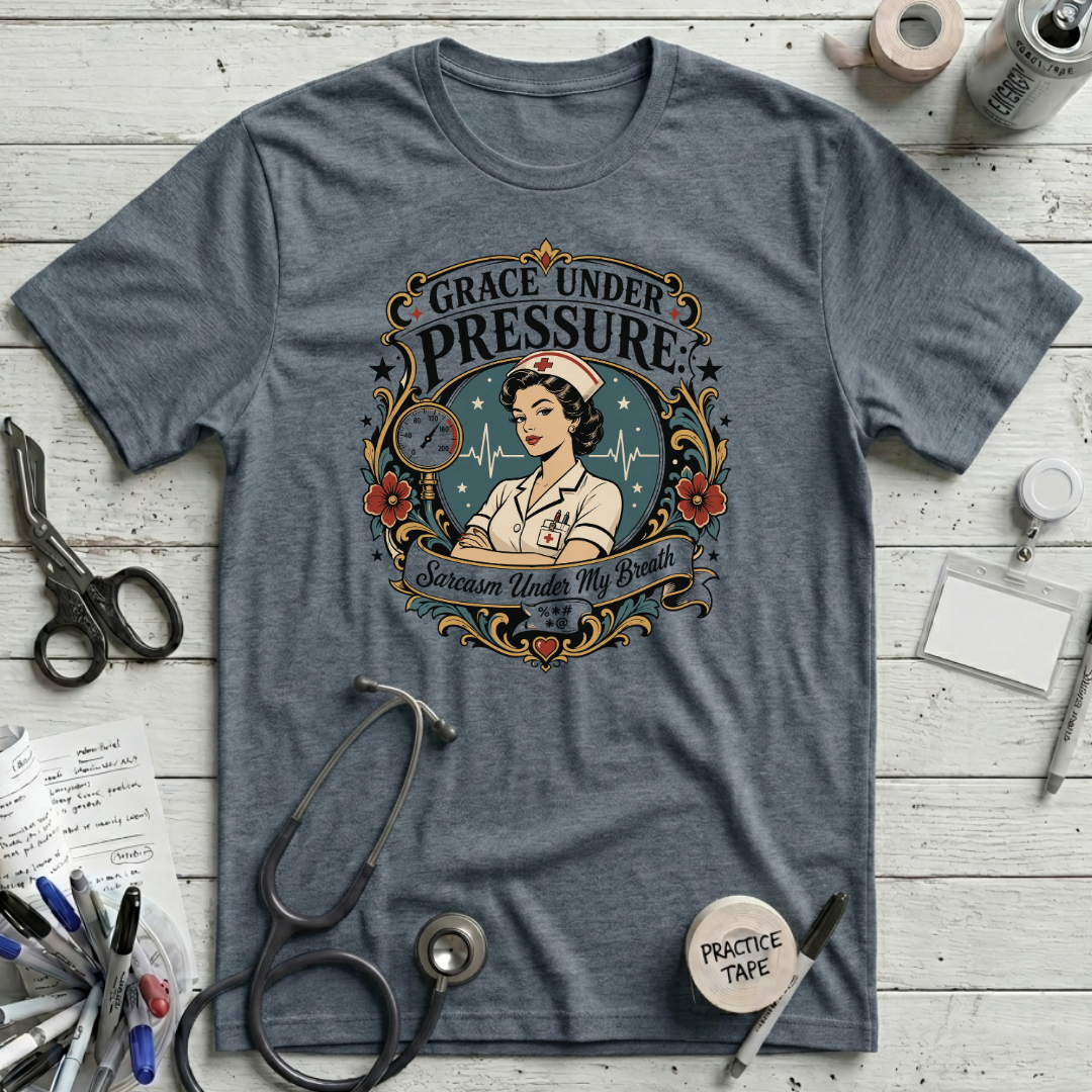 Sarcasm Under My Breath T-Shirt - Heather Slate