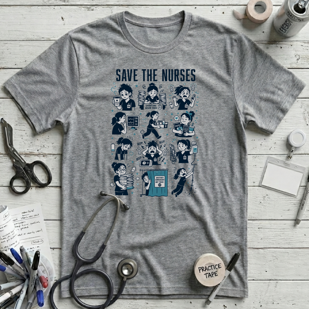 Save the Nurses T-Shirt - Athletic Heather