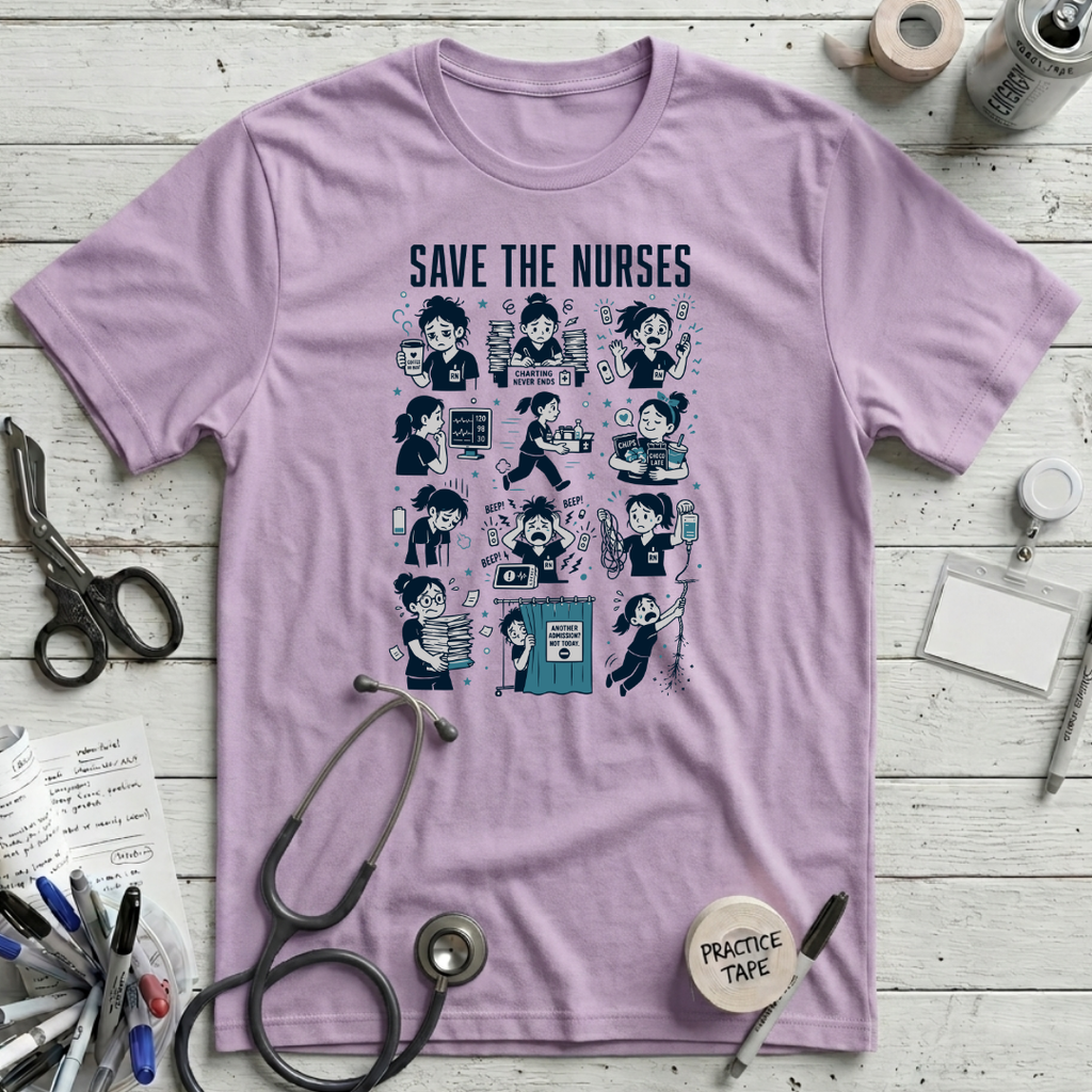 Save the Nurses T-Shirt - Lilac