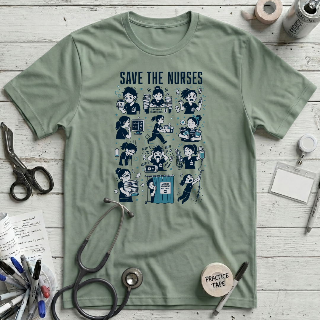 Save the Nurses T-Shirt - Sage