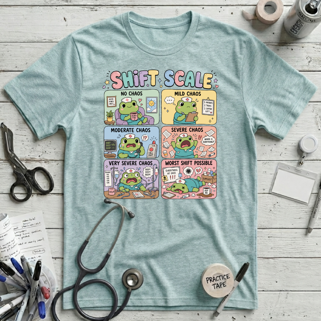 Shift Chaos T-Shirt - Heather Ice Blue