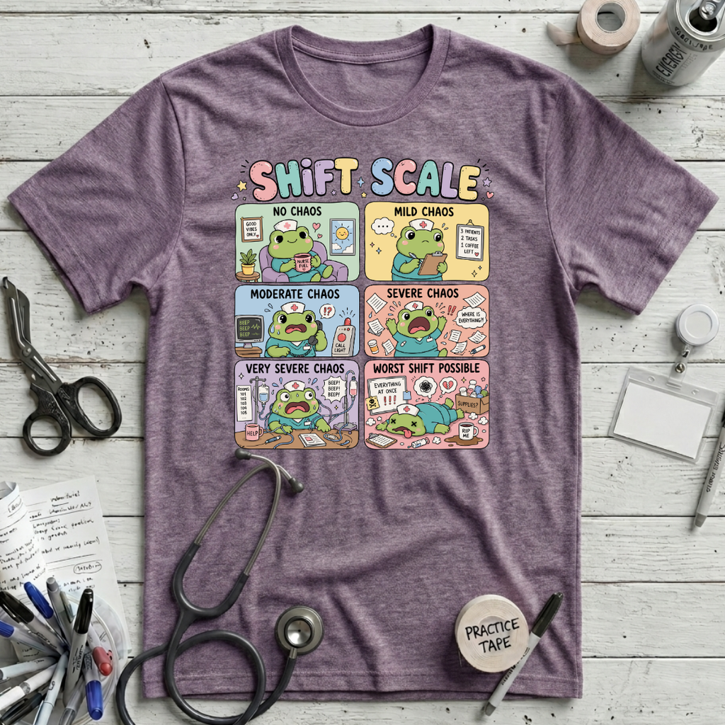 Shift Chaos T-Shirt - Heather Purple