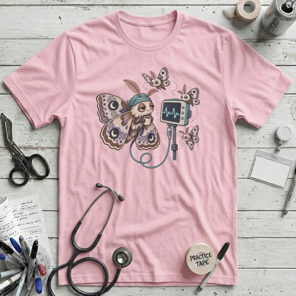 Sleepy Moths T-Shirt - Pink