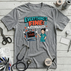 The Monitor is Dramatic T-Shirt - Athletic Heather
