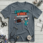 The Monitor is Dramatic T-Shirt - Heather Slate