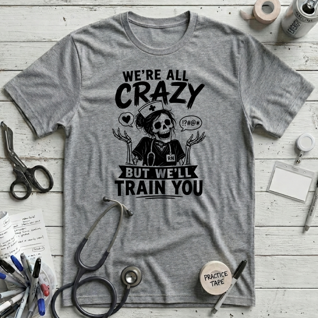 Train Crazy T-Shirt - Athletic Heather