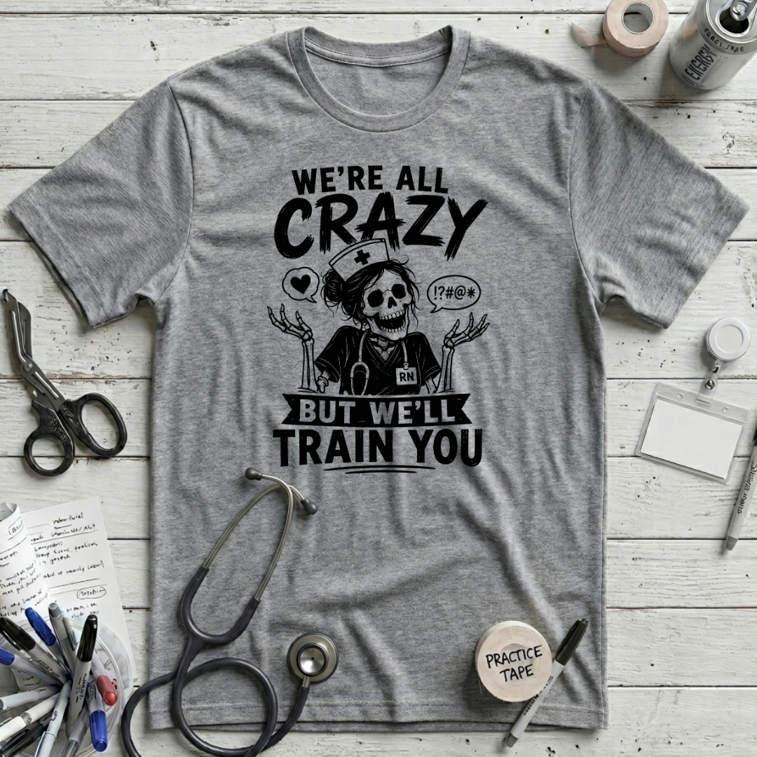 Train Crazy T-Shirt - Athletic Heather