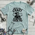 Train Crazy T-Shirt - Heather Ice Blue